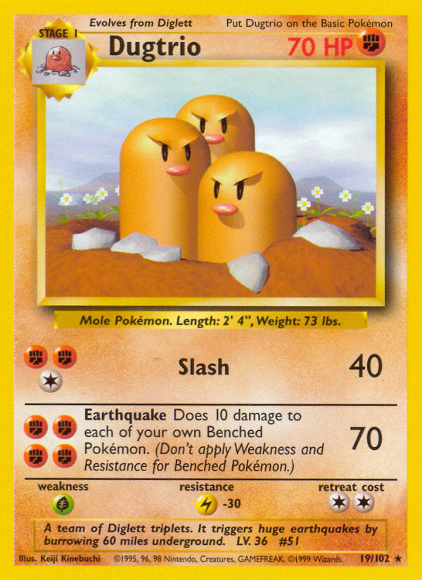 Base set Dugtrio #19/102 unlimited