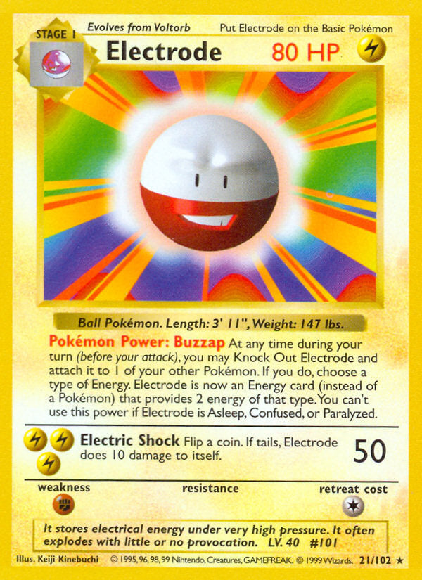 Base set Electrode #21/102 shadowless
