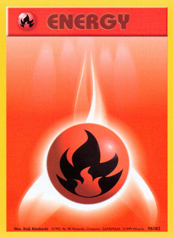Base set Fire Energy #98/102 unlimited