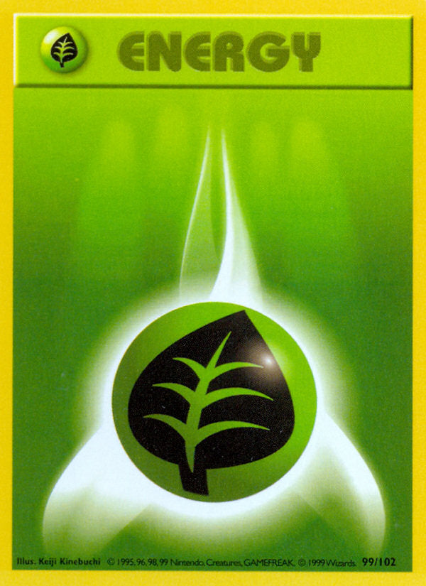Base set Grass Energy #99/102 shadowless