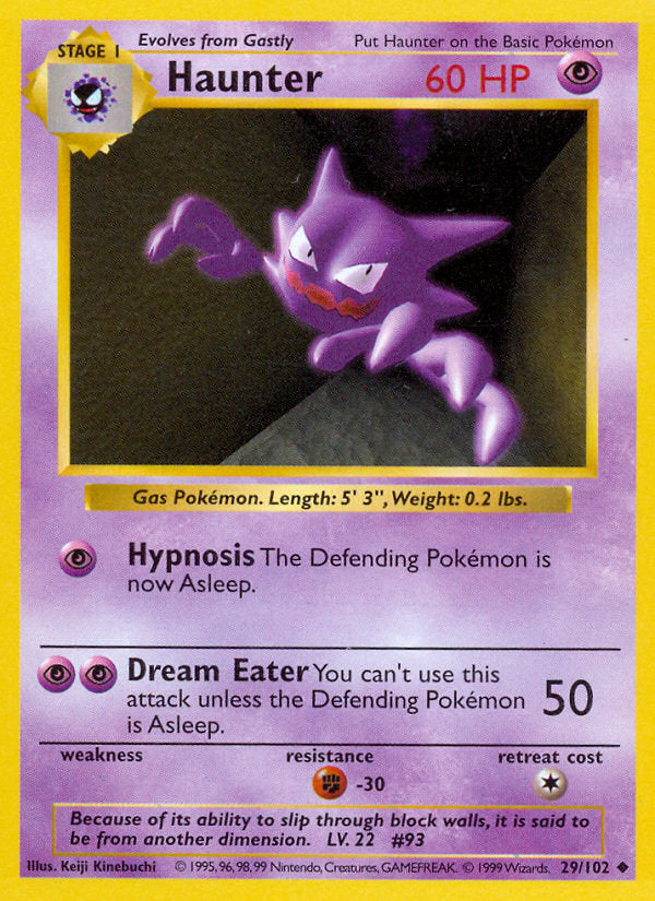 Base set Haunter #29/102 shadowless
