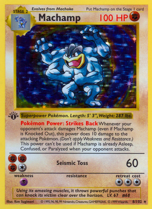 Base set Holo Machamp #8/102 first edition