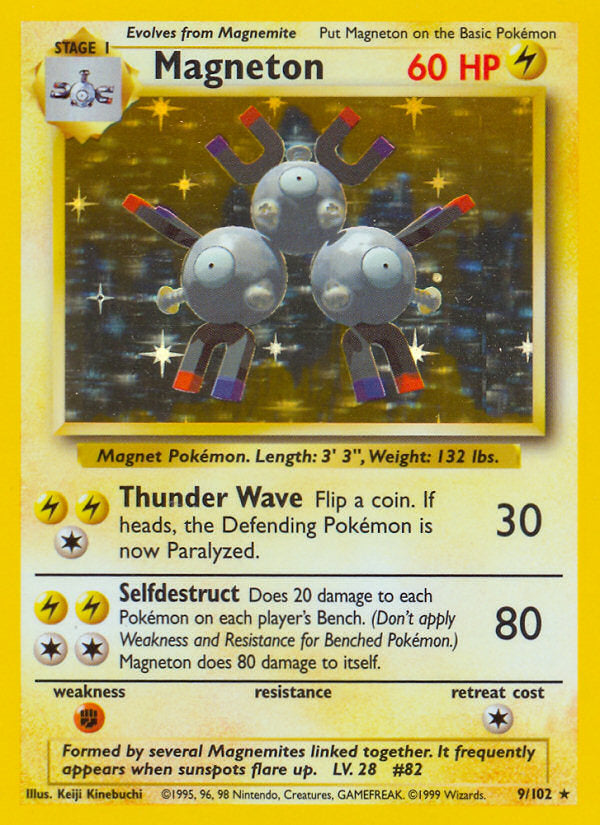 Base set Holo Magneton #9/102 unlimited