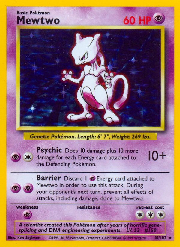 Base set Holo Mewtwo #10/102 unlimited
