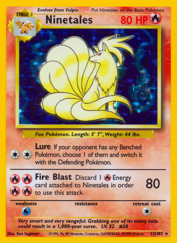 Base set Holo Ninetales #12/102 unlimited