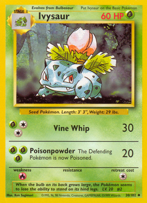 Base set Ivysaur #30/102 unlimited