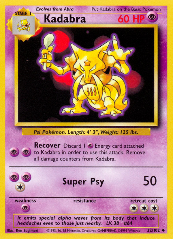 Base set Kadabra #32/102 unlimited