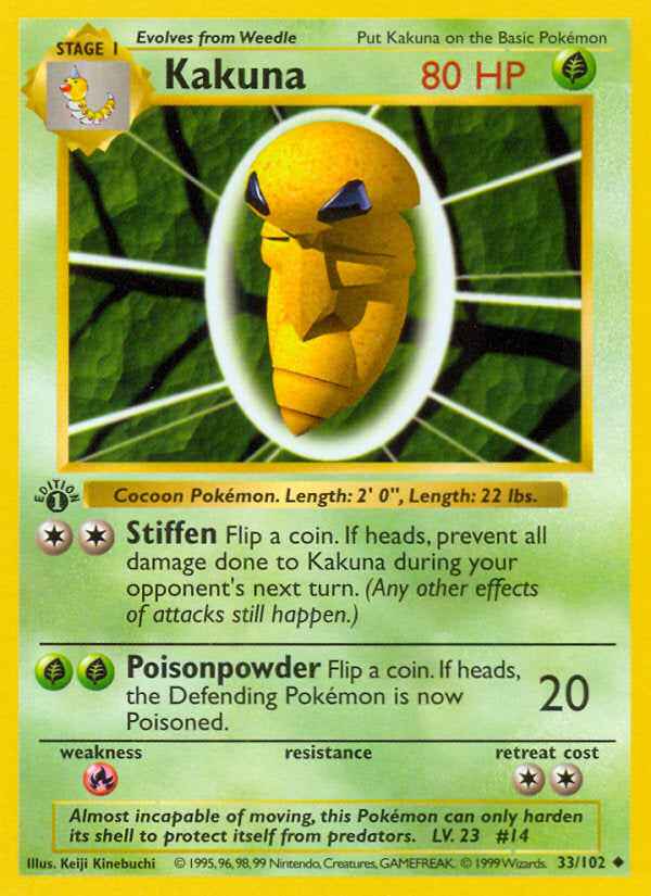 Base set Kakuna #33/102 first edition