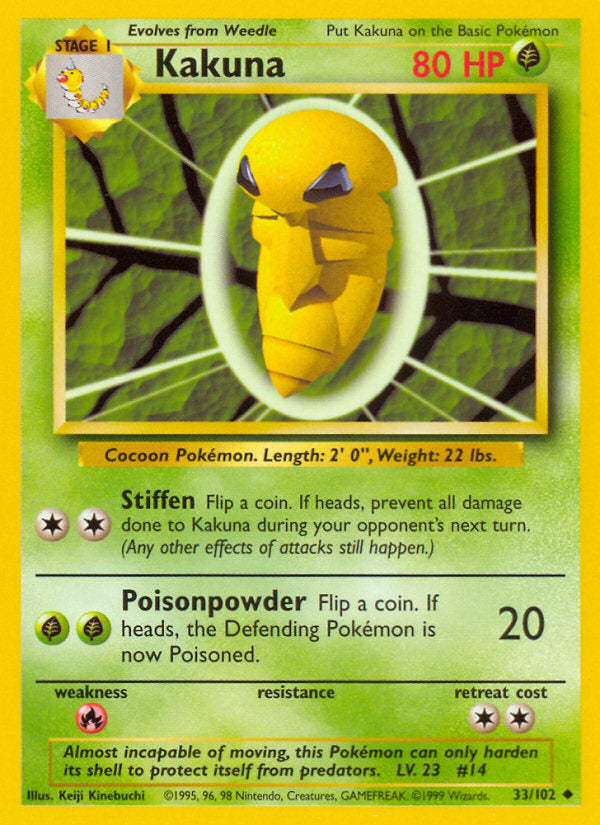 Base set Kakuna #33/102 unlimited
