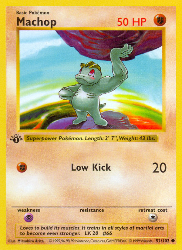 Base set Machop #52/102 first edition