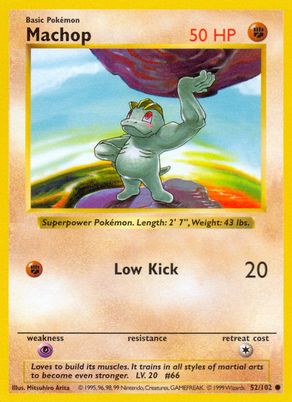 Base set Machop #52/102 shadowless