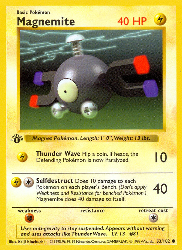 Base set Magnemite #53/102 first edition