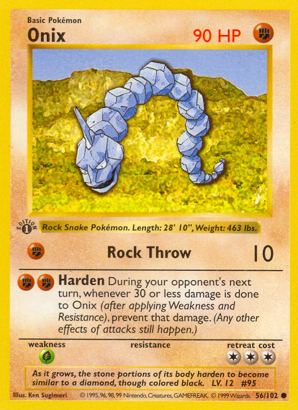 Base set Onix #56/102 first edition