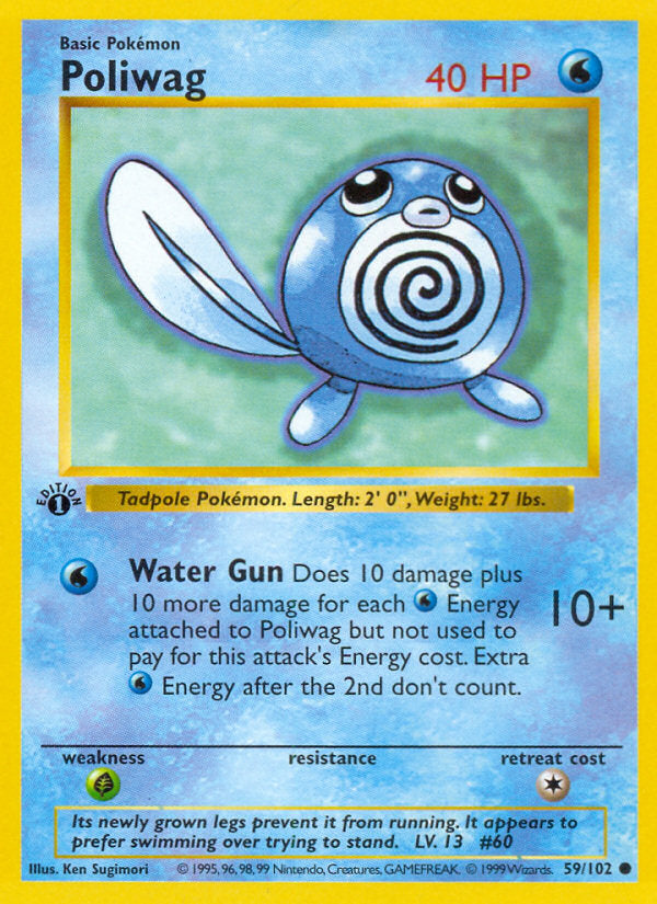 Base set Poliwag #59/102 first edition