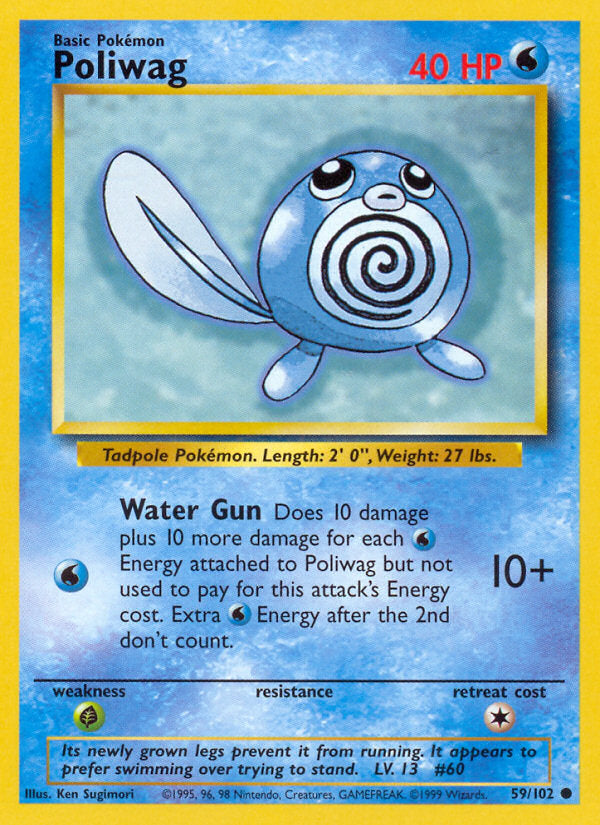 Base set Poliwag #59/102 unlimited