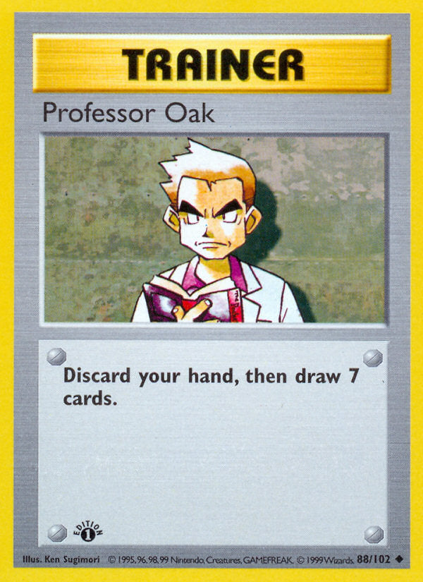 Base set Professor Oak #88/102 first edition