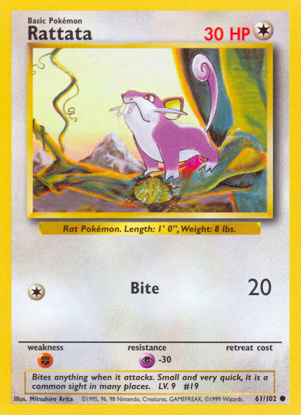 Base set Rattata #61/102 unlimited