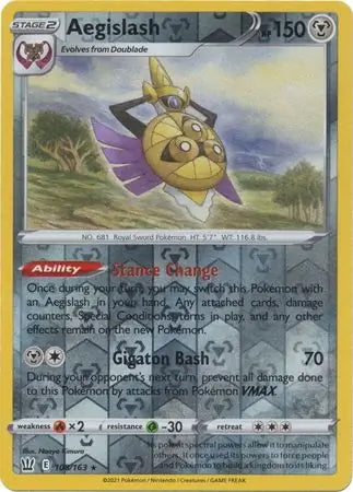 Battle Styles Aegislash #108/163 reverse holo