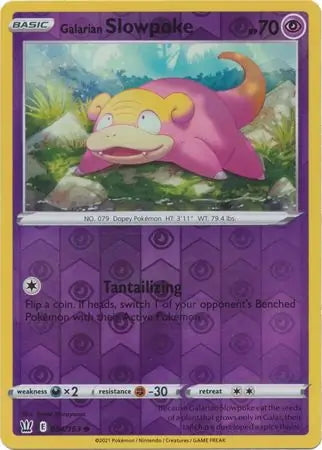 Battle Styles Galarian Slowpoke #54/163 reverse holo