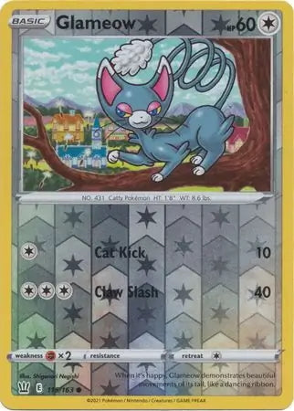 Battle Styles Glameow #115/163 reverse holo