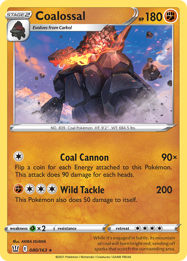 Battle Styles Holo Coalossal #80/163