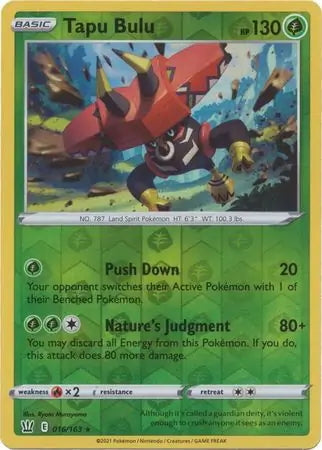 Battle Styles Tapu Bulu #16/163 reverse holo