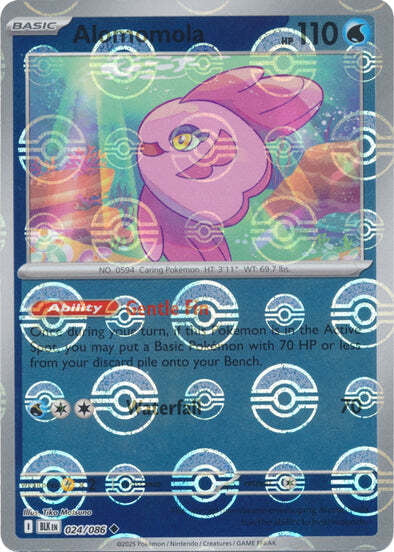 Black Bolt Alomomola #24/86 Pokeball Holo