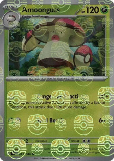 Black Bolt Amoonguss #11/86 Masterball Holo