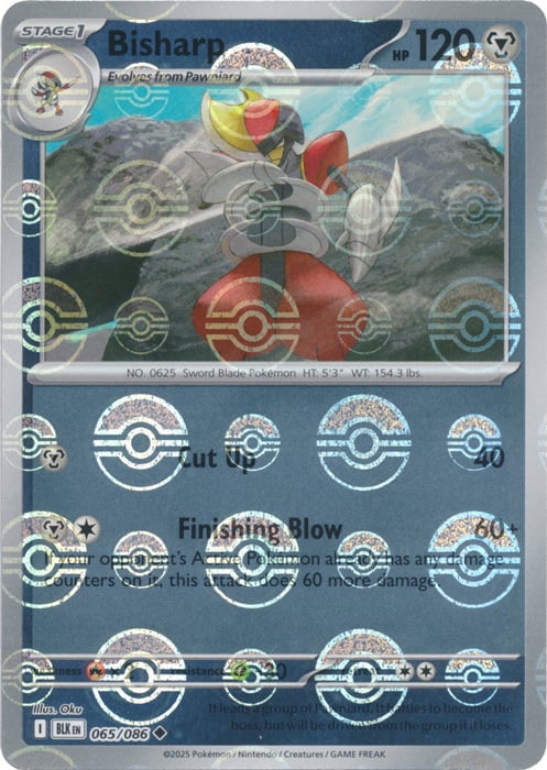 Black Bolt Bisharp #65/86 Pokeball Holo