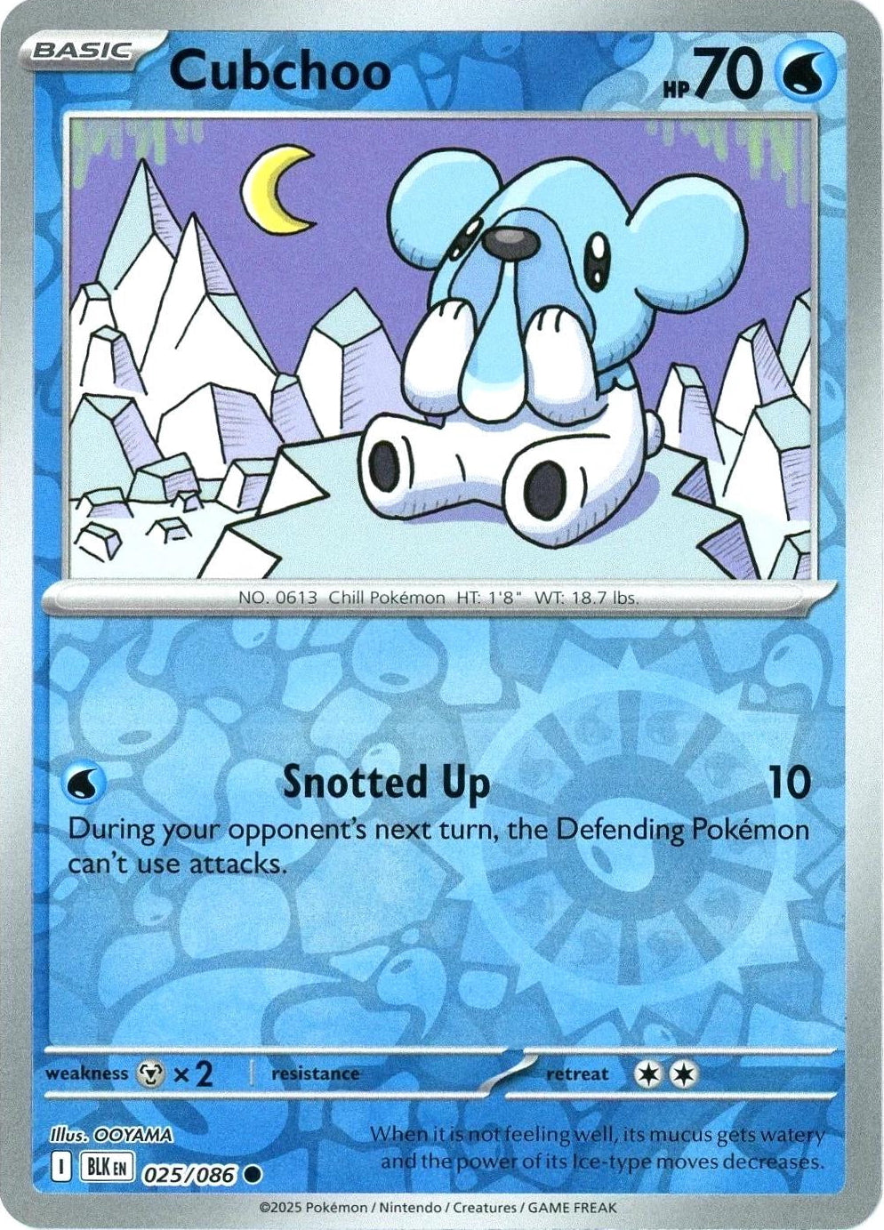 Black Bolt Cubchoo #25/86 reverse holo