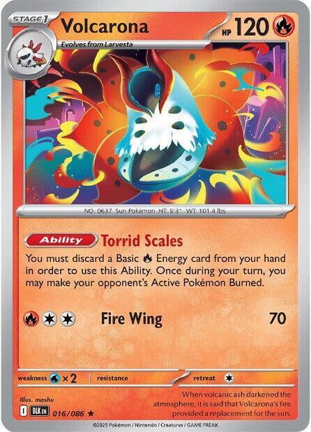 Black Bolt Holo Volcarona #16/86