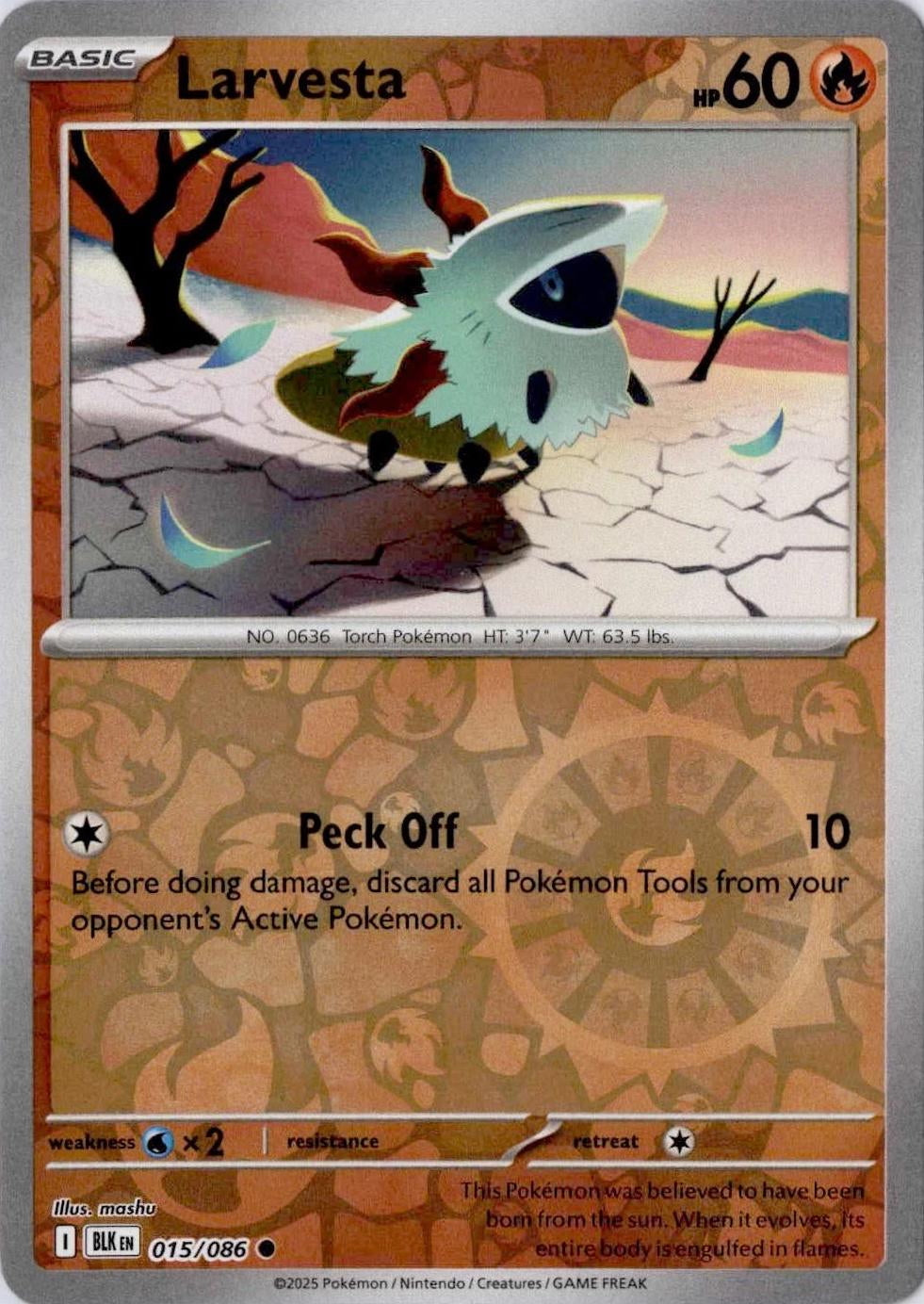 Black Bolt Larvesta #15/86 reverse holo