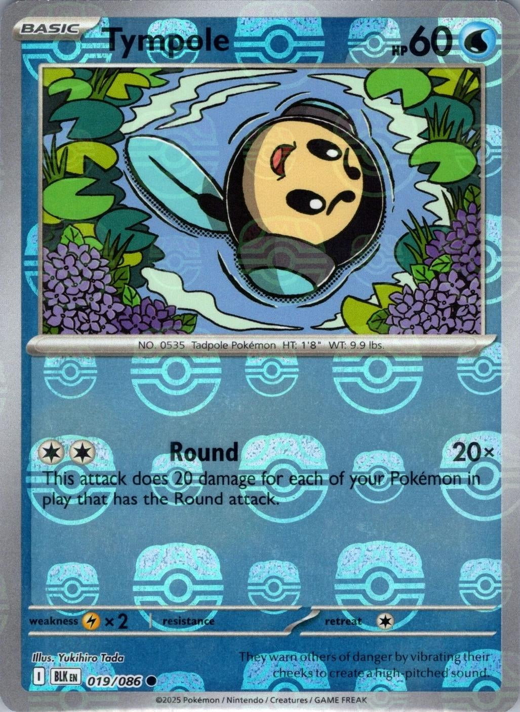 Black Bolt Tympole #19/86 Masterball Holo