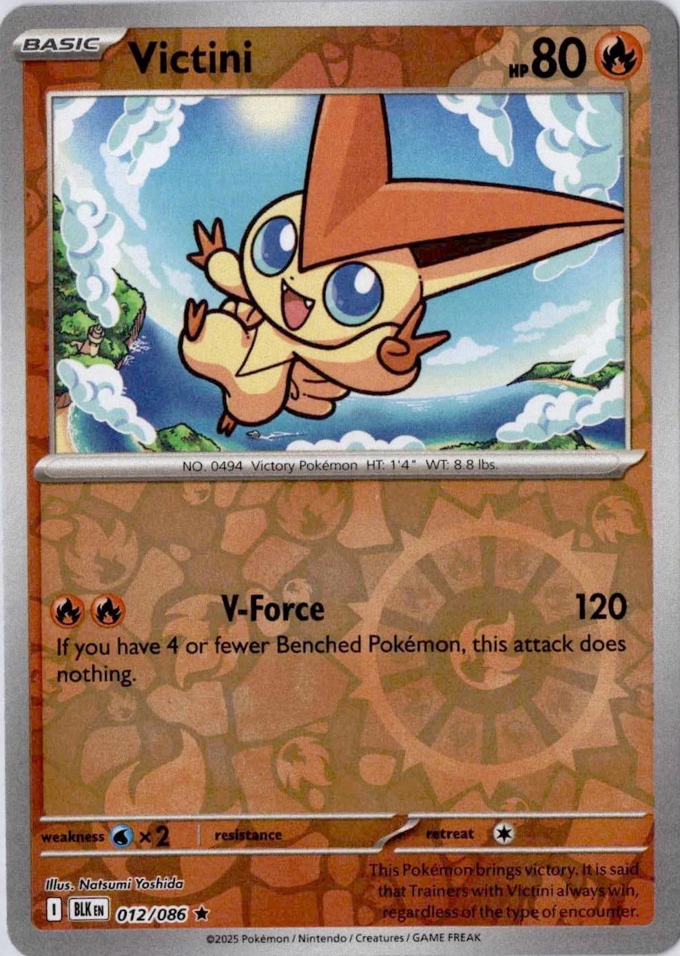 Black Bolt Victini #12/86 reverse holo