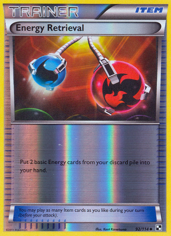 Black & White Energy Retrieval #92/114 reverse holo