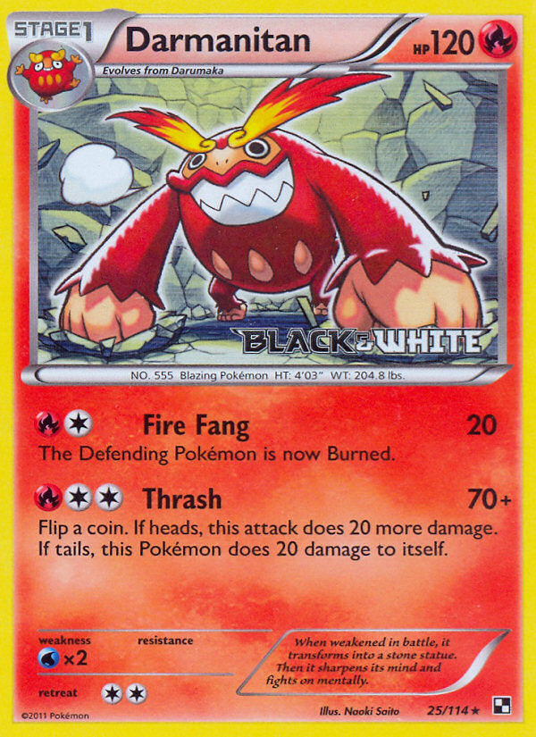Black & White Holo Darmanitan #25 Prerelease Promo