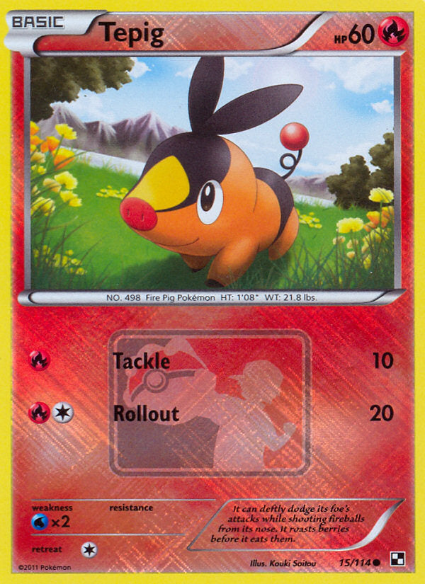 Black & White Holo Tepig #15 League Promo