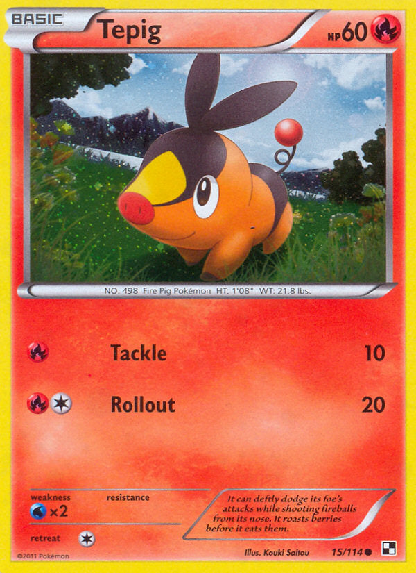 Black & White Holo Tepig #15/114