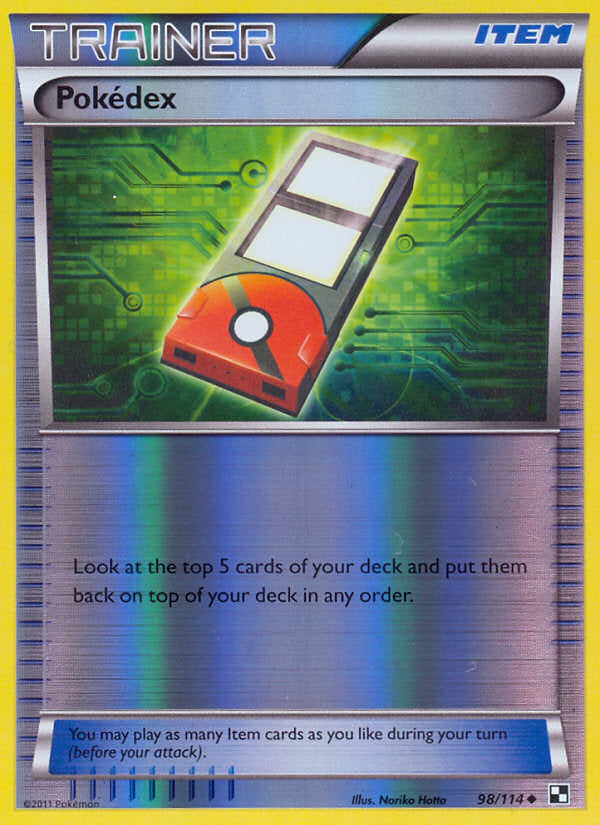 Black & White Pokedex #98/114 reverse holo