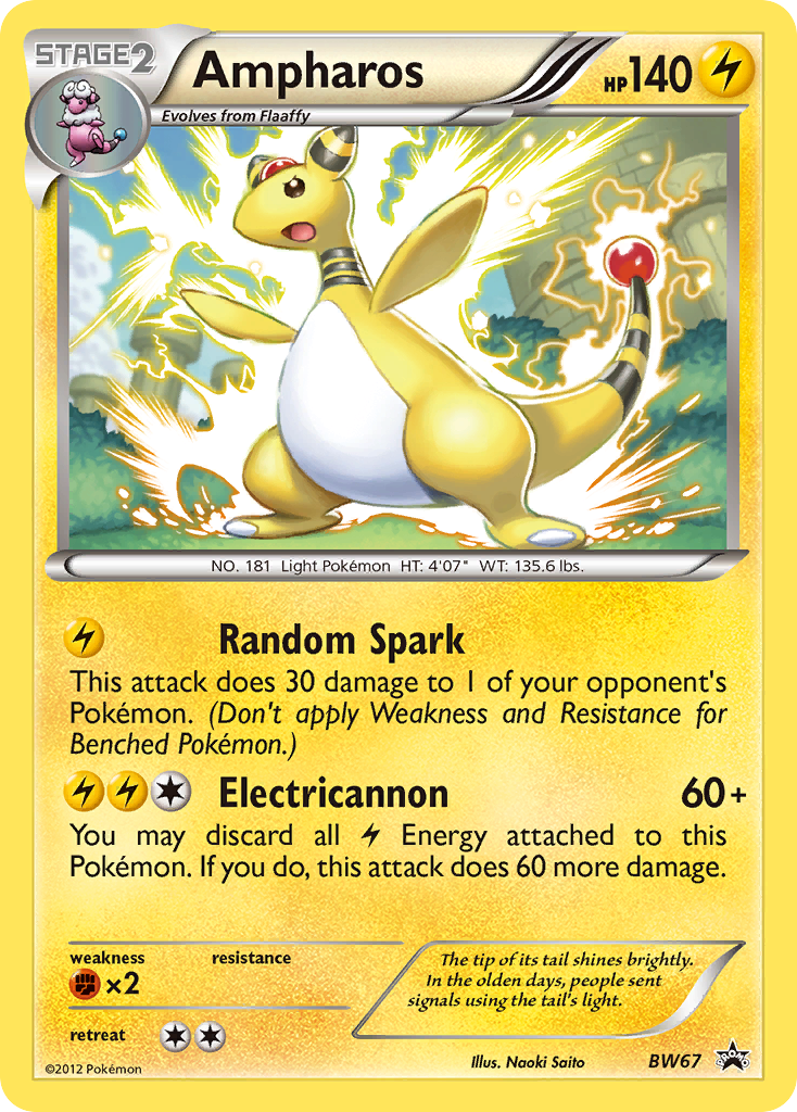 Black & White Promo Ampharos #67