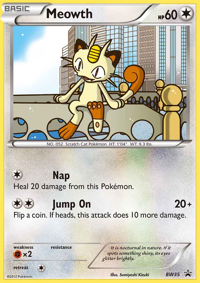 Black & White Promo Meowth #35