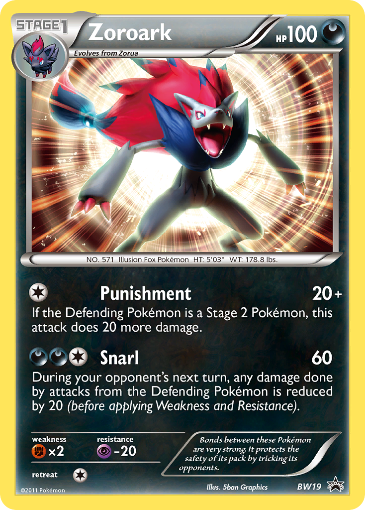 Black & White Promo Zoroark #19