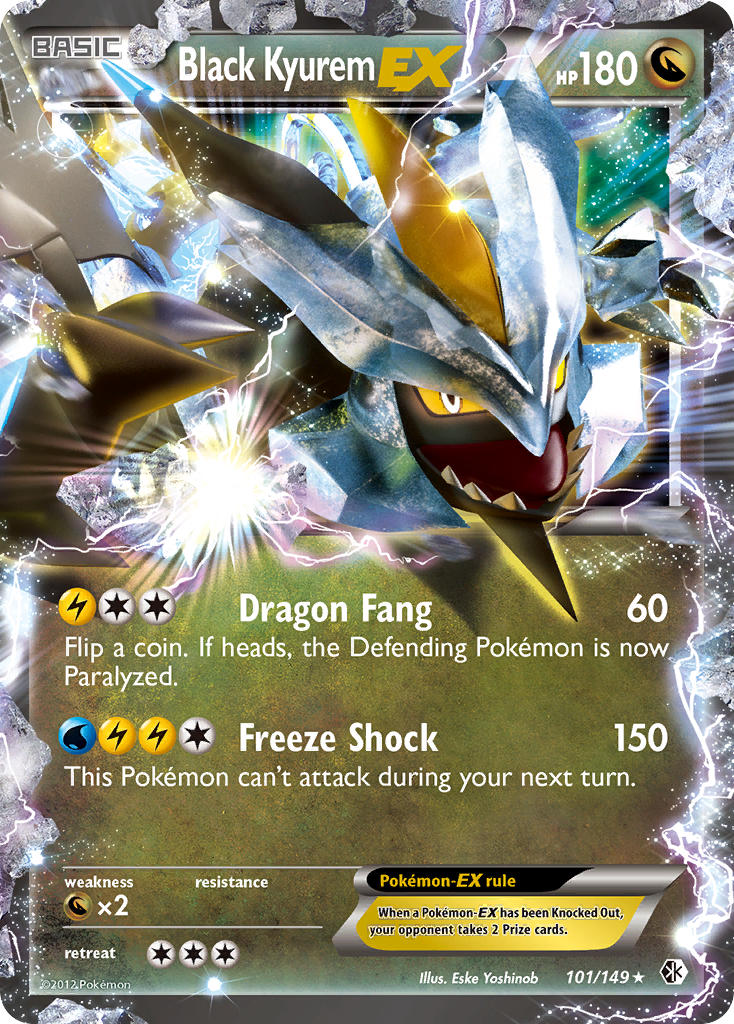 Boundaries Crossed Holo Black Kyurem EX #101/149