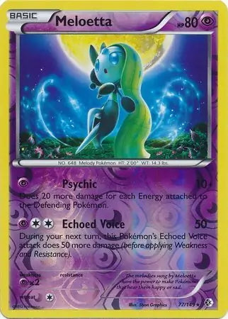 Boundaries Crossed Meloetta #77/149 reverse holo