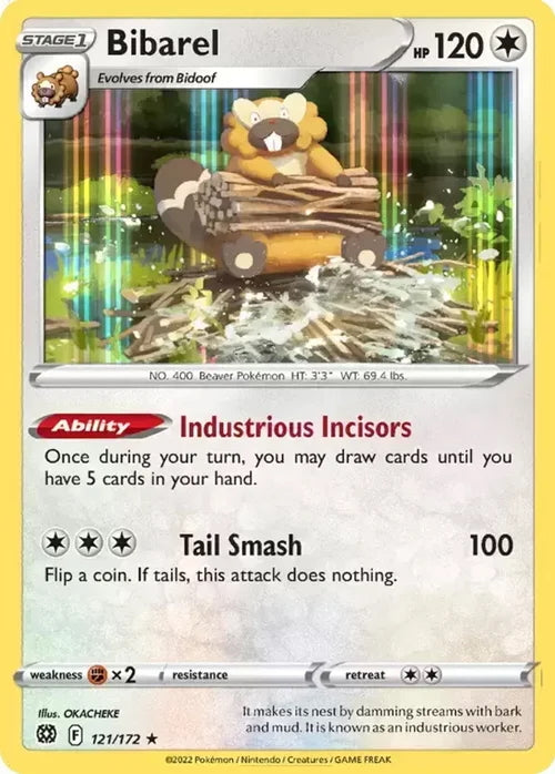 Brilliant Stars Holo Bibarel #121/172