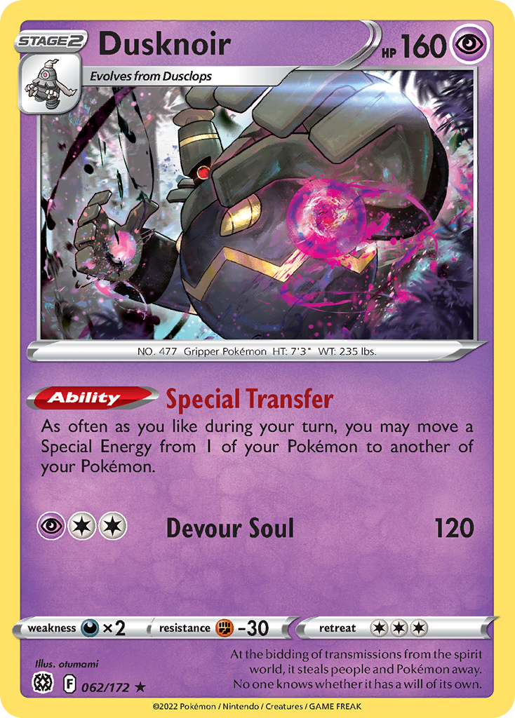 Brilliant Stars Holo Dusknoir #62/172