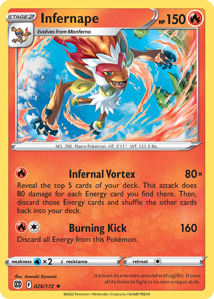 Brilliant Stars Holo Infernape #26/172