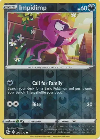 Brilliant Stars Impidimp #92/172 reverse holo