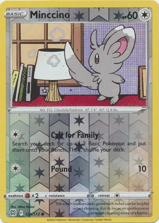 Brilliant Stars Minccino #124/172 reverse holo