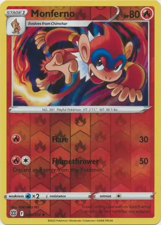 Brilliant Stars Monferno #25/172 reverse holo